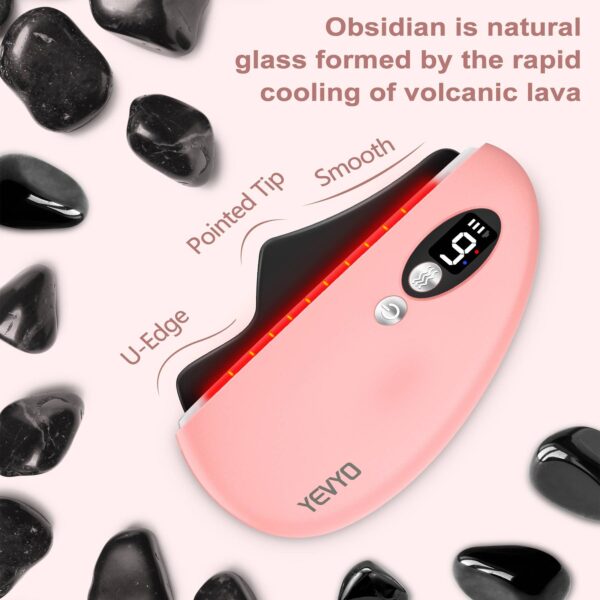 Gua Sha Facial Tool, Electric Black Obsidian Guasha Tool Massage Gua Sha Stone - Image 7