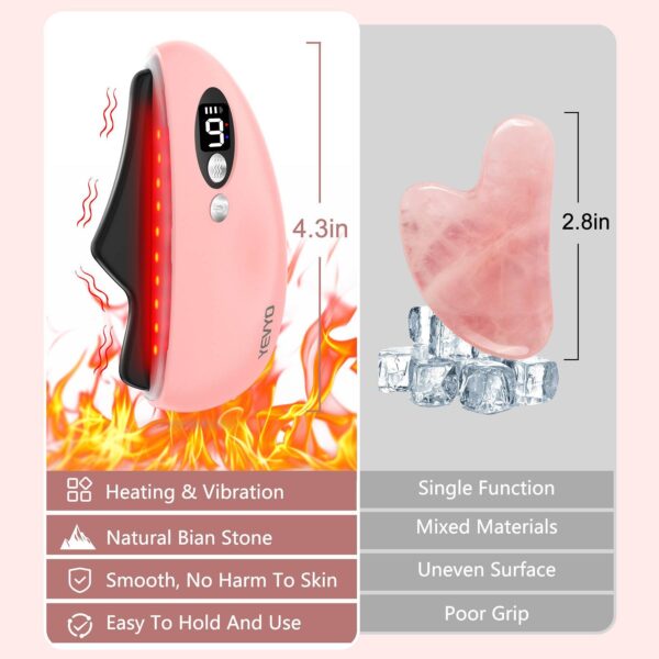 Gua Sha Facial Tool, Electric Black Obsidian Guasha Tool Massage Gua Sha Stone - Image 4