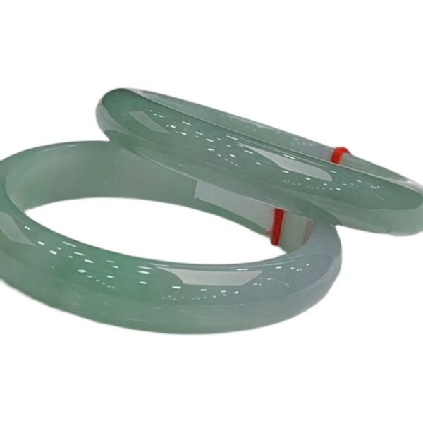 "Eternal Harmony – Natural Green Jade Bracelet" - Image 3