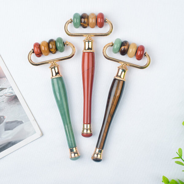 Jade Roller Eye & Face Massager – Crystal Lifting & Soothing Tool