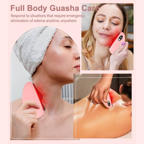 Gua Sha Facial Tool, Electric Black Obsidian Guasha Tool Massage Gua Sha Stone - Image 6