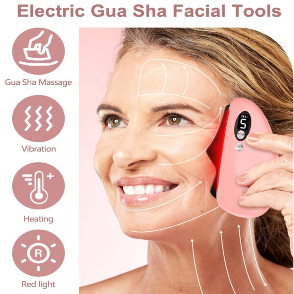 Gua Sha Facial Tool, Electric Black Obsidian Guasha Tool Massage Gua Sha Stone - Image 2