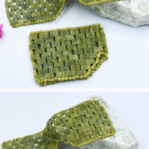 Green Jade Bead Eye Mask – Cooling & Relaxing Ritual - Image 4